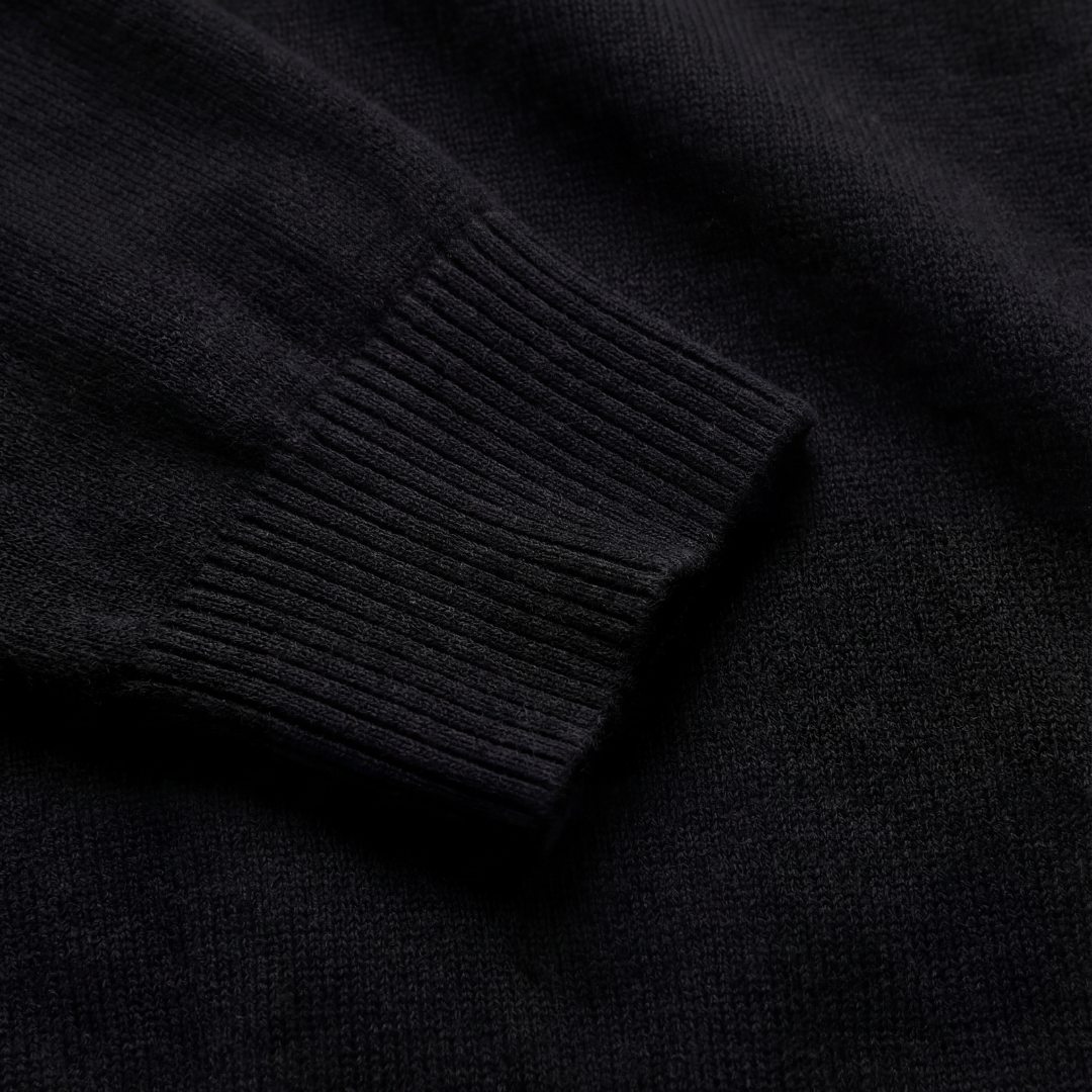 Black Half-Zip Sweater