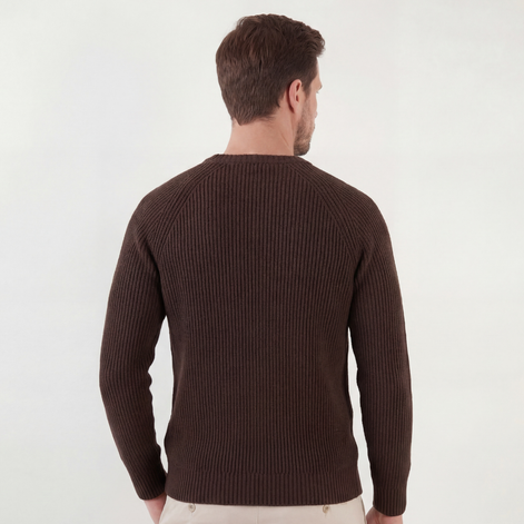 Brown English Rib Crewneck