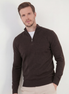 Brown Half-Zip Sweater