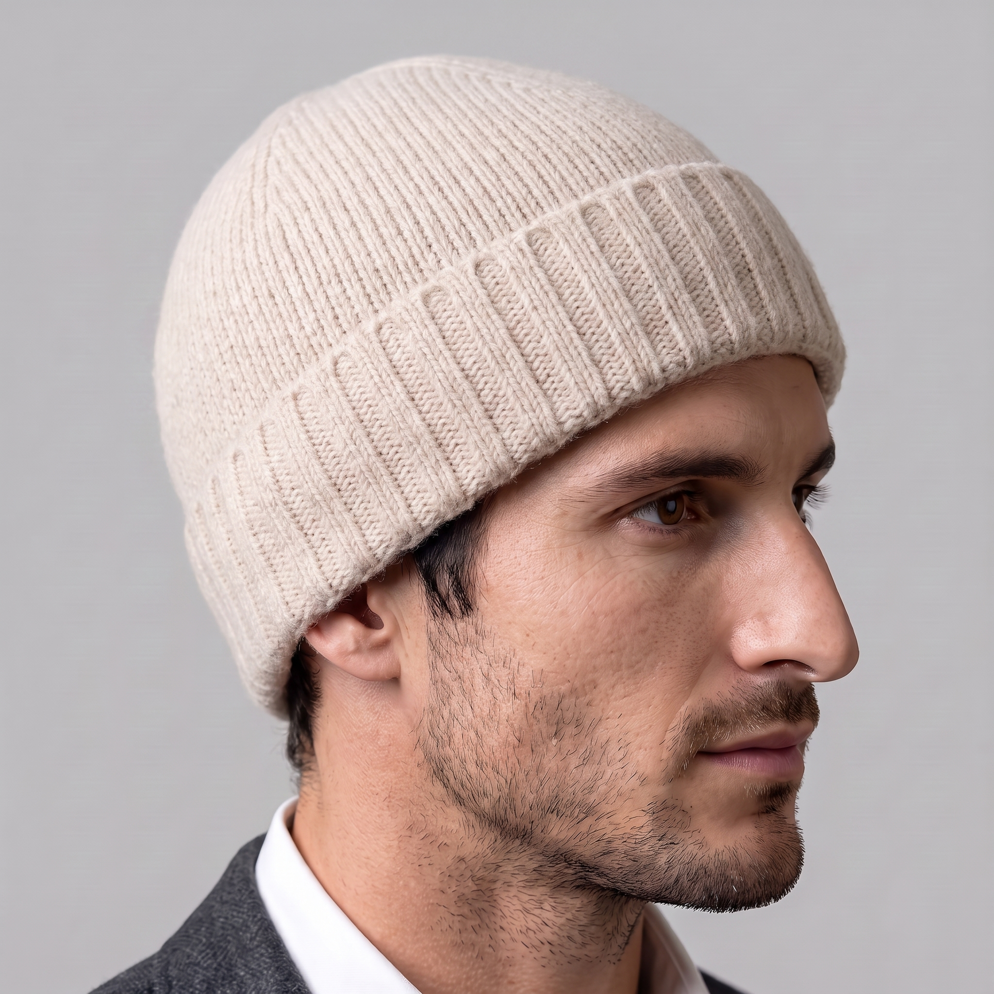 Cashmere Ribbed Beanie