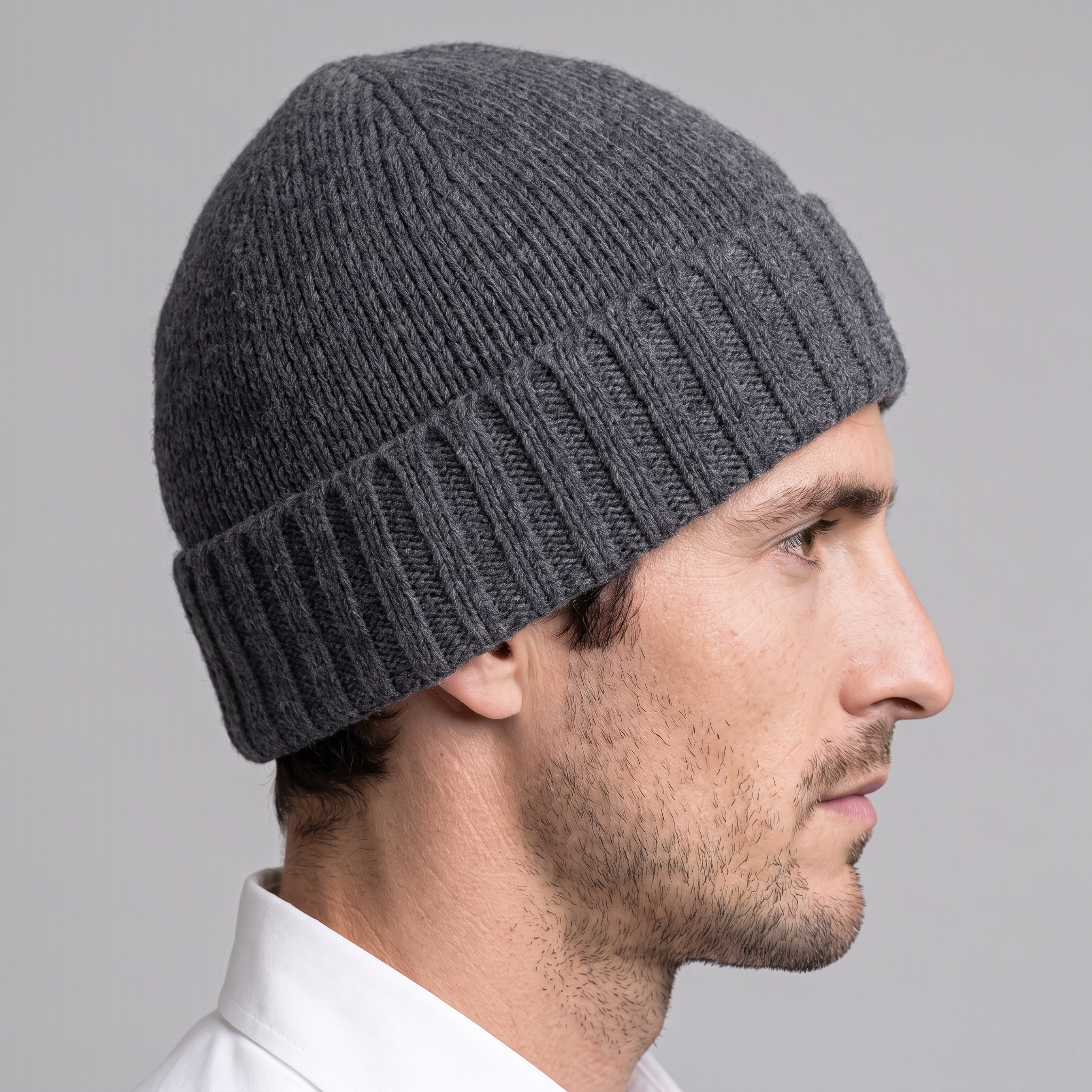 Cashmere Ribbed Beanie