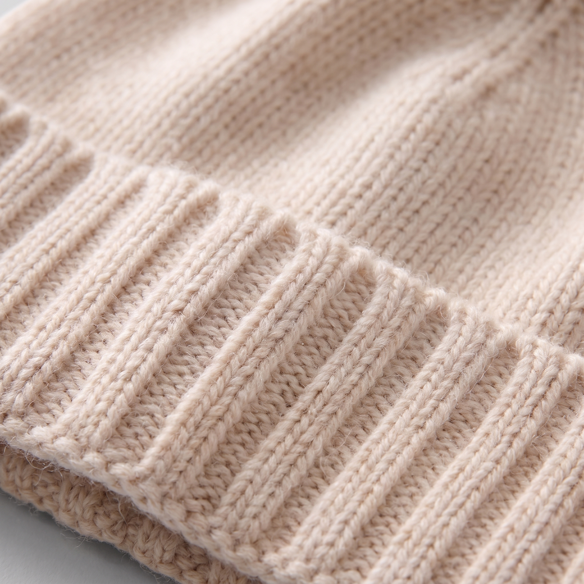 Cashmere Ribbed Beanie