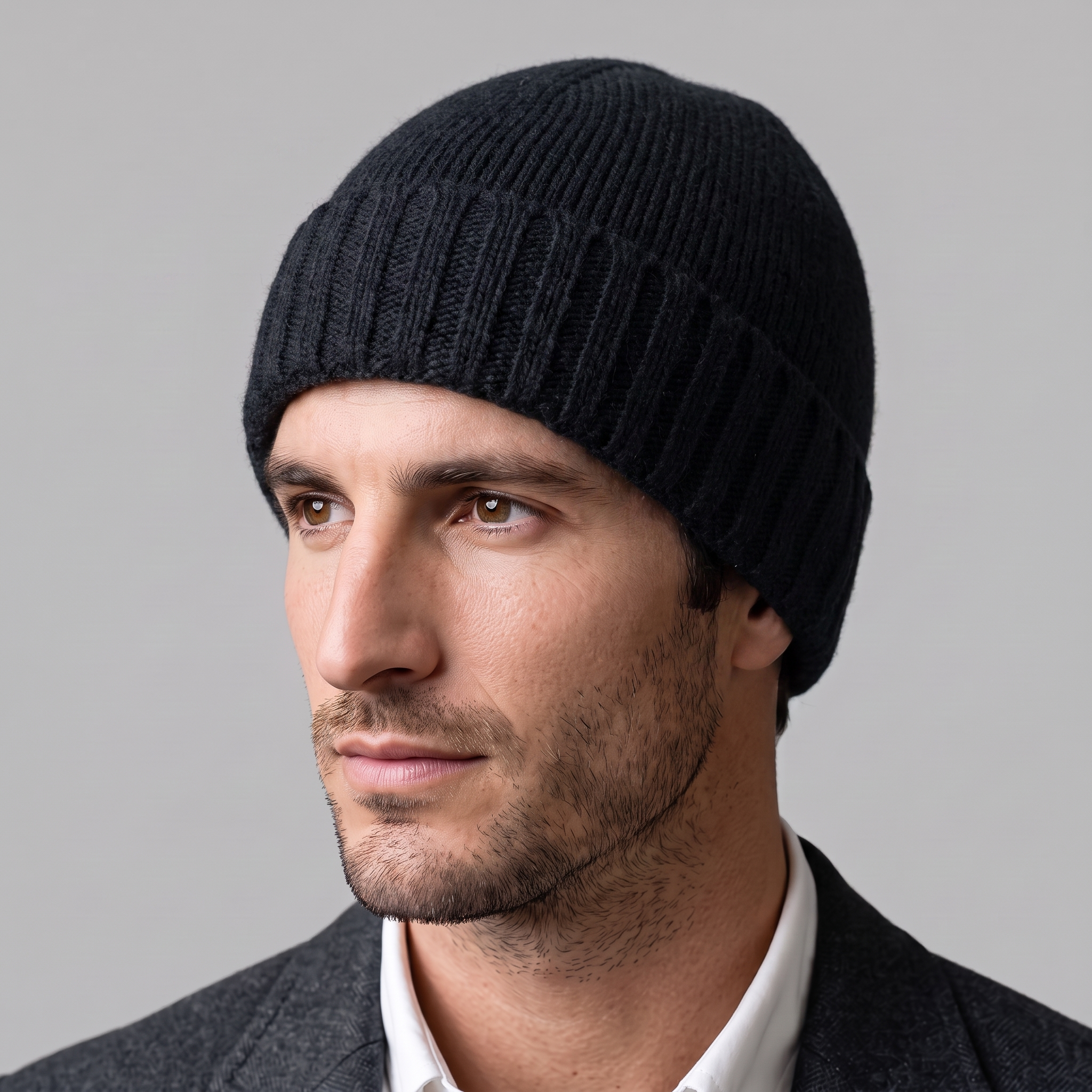 Cashmere Ribbed Beanie