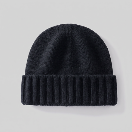Cashmere Ribbed Beanie