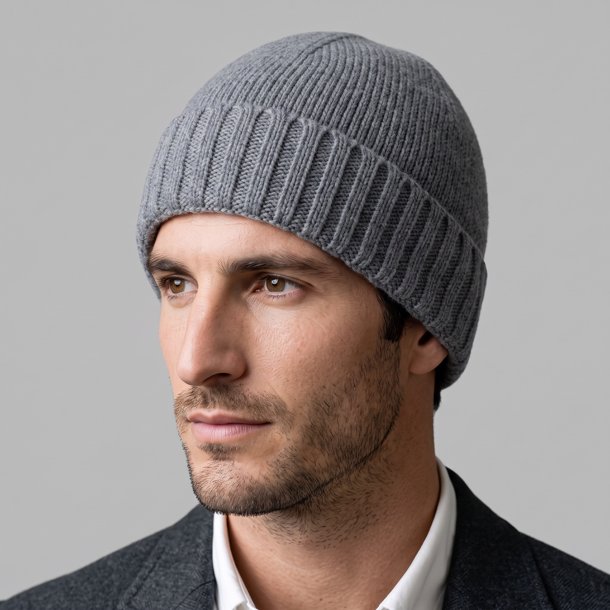 Cashmere Ribbed Beanie