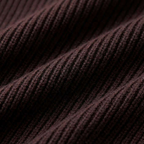 Dark Brown Ribbed Sweater