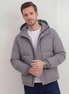 Grey Hooded Puffer Jacket