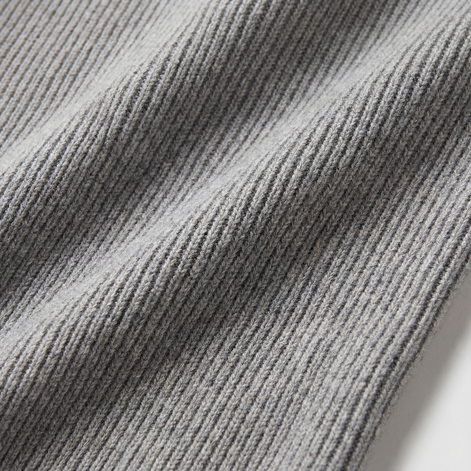 Grey Mélange Ribbed Sweater