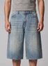 Men's Wide Leg Denim Shorts