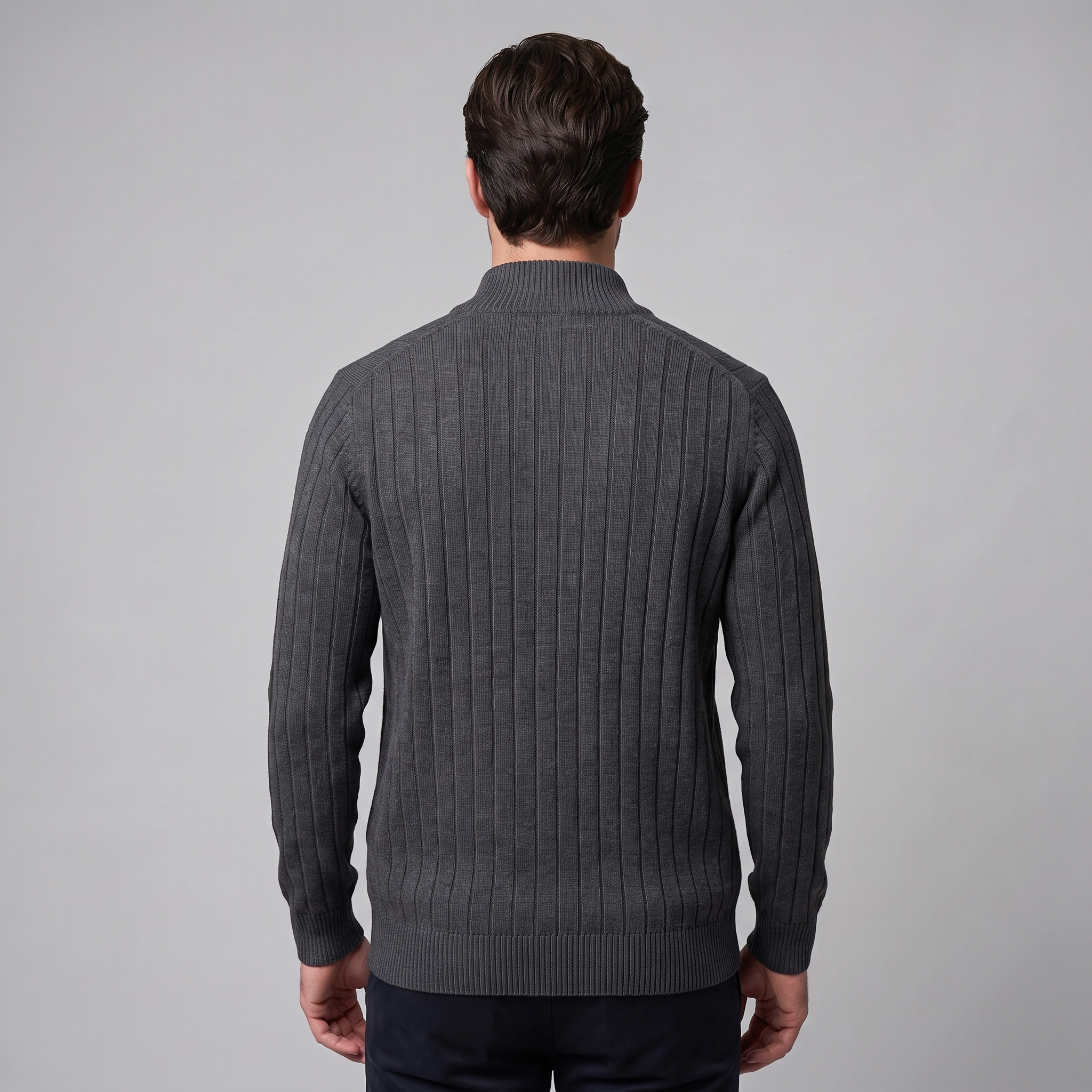 Men's Diamond Knit Full-Zip Cardigan