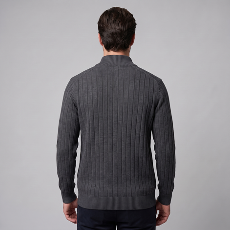 Men's Diamond Knit Full-Zip Cardigan