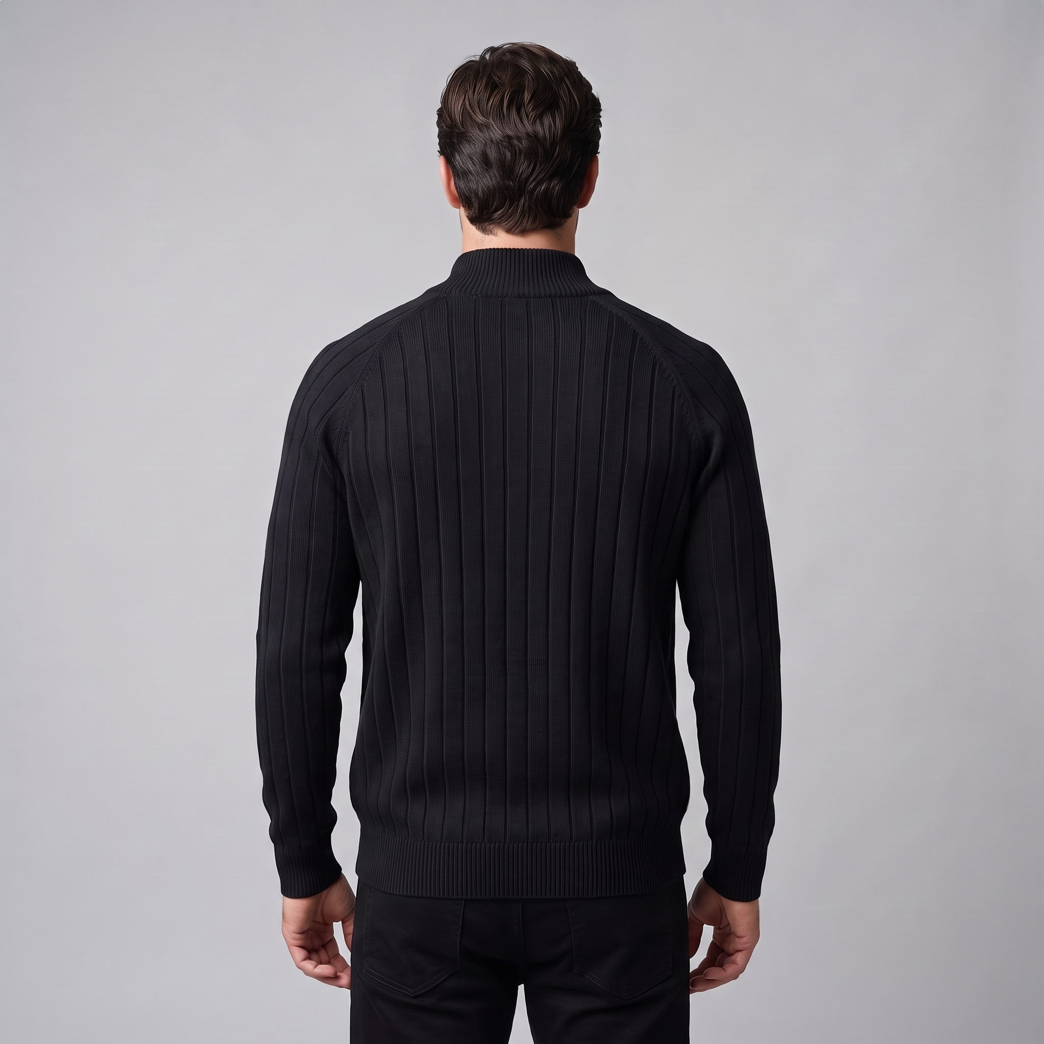 Men's Diamond Knit Full-Zip Cardigan
