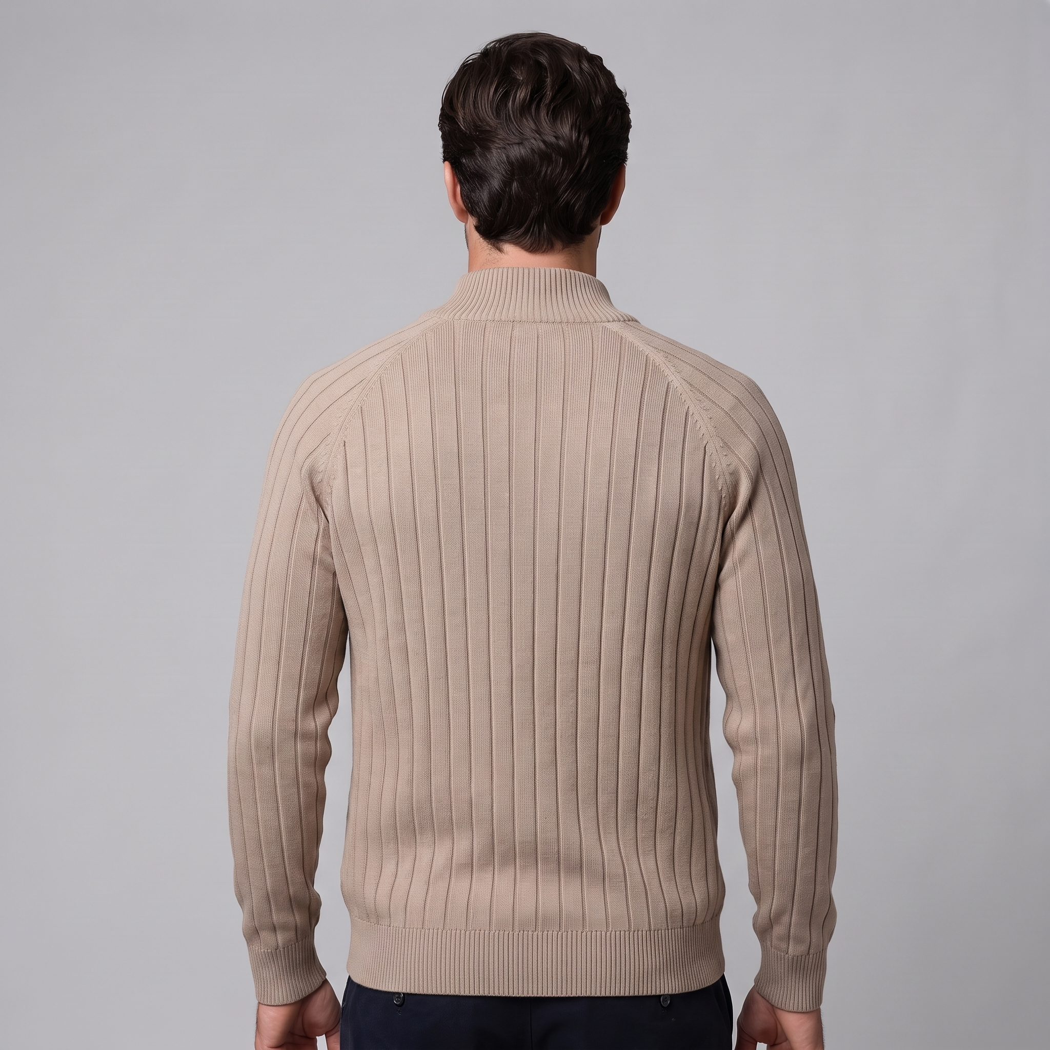 Men's Diamond Knit Full-Zip Cardigan
