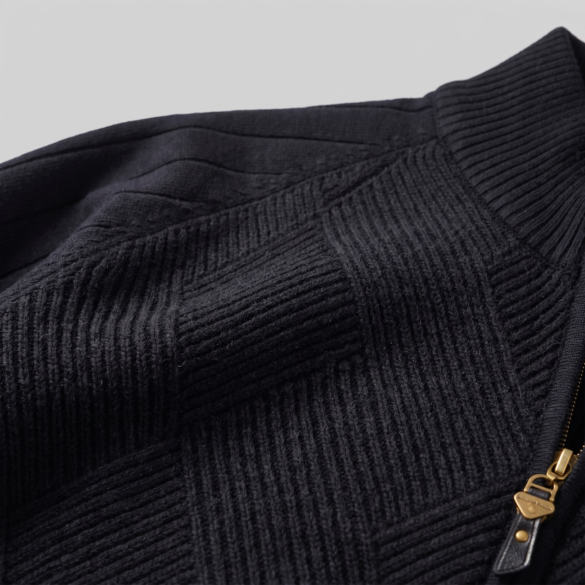 Men's Diamond Knit Full-Zip Cardigan
