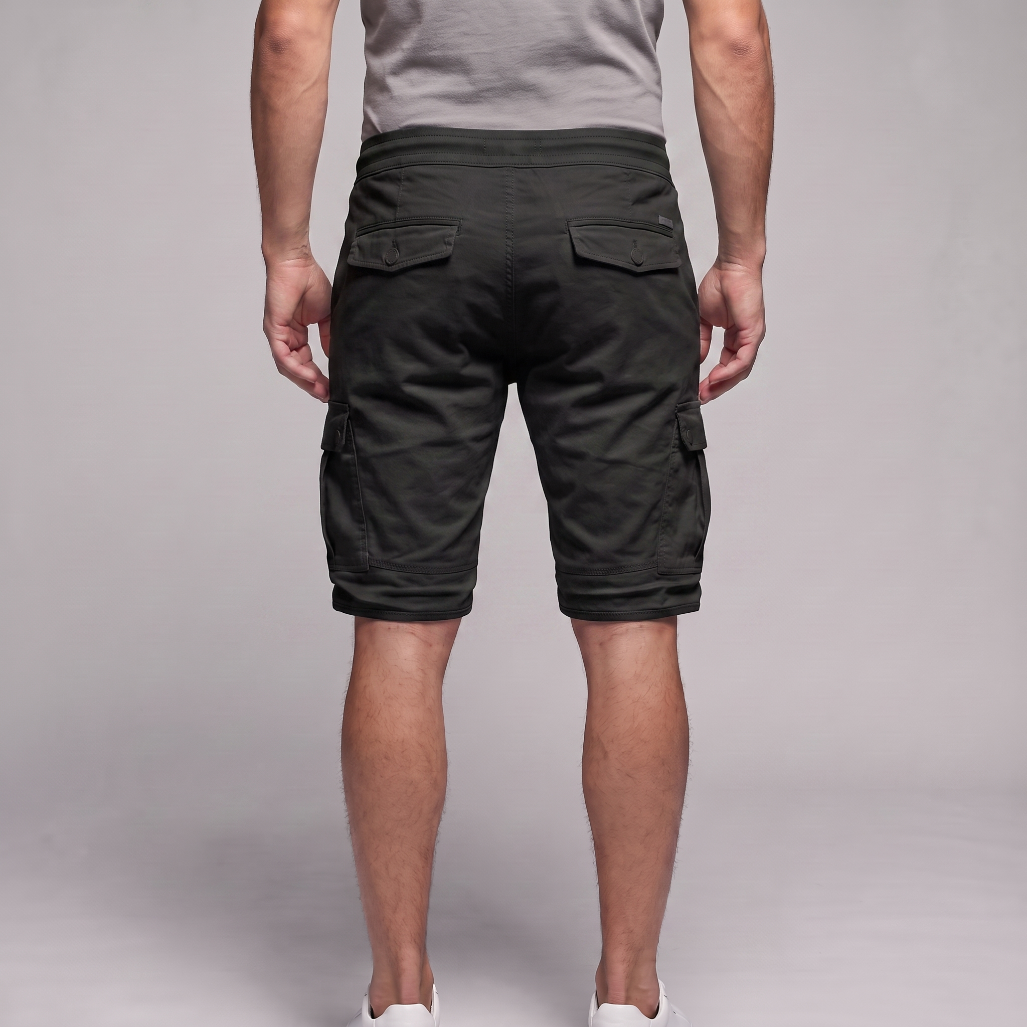 Men's Cargo Shorts with Drawstring and Pockets