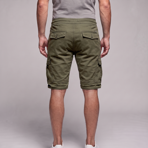 Men's Cargo Shorts with Drawstring and Pockets