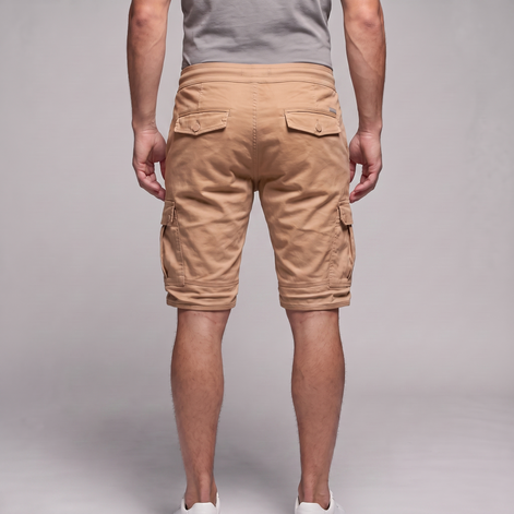 Men's Cargo Shorts with Drawstring and Pockets