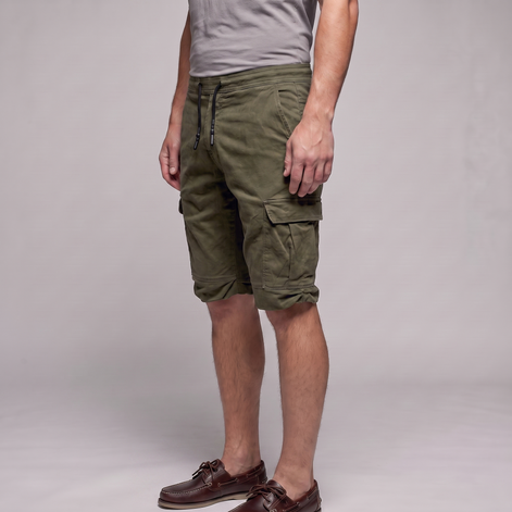 Men's Cargo Shorts with Drawstring and Pockets