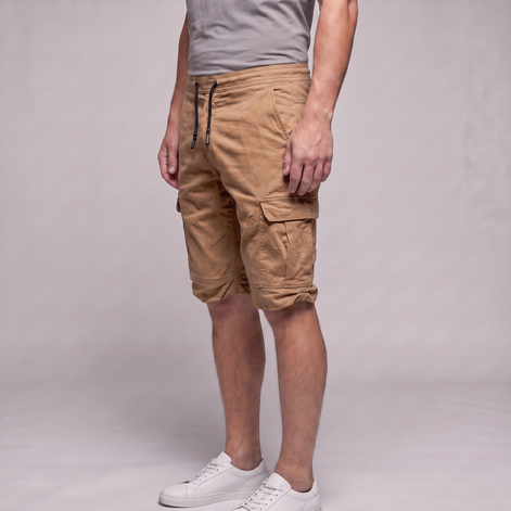 Men's Cargo Shorts with Drawstring and Pockets