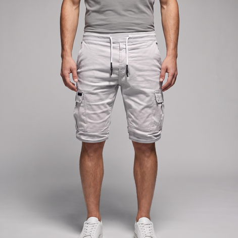 Men's Cargo Shorts with Drawstring and Pockets