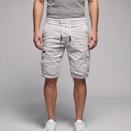 Men's Cargo Shorts with Drawstring and Pockets