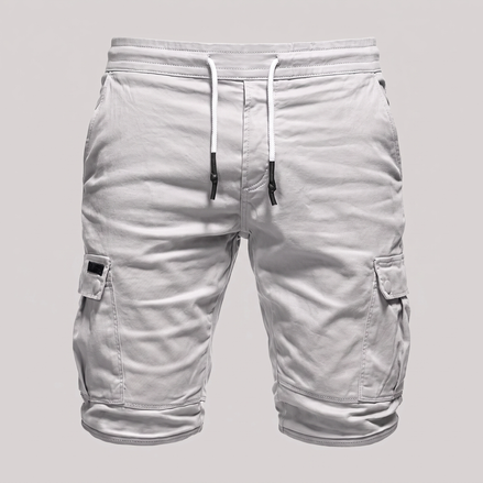 Men's Cargo Shorts with Drawstring and Pockets