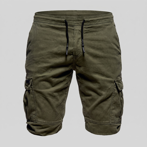 Men's Cargo Shorts with Drawstring and Pockets