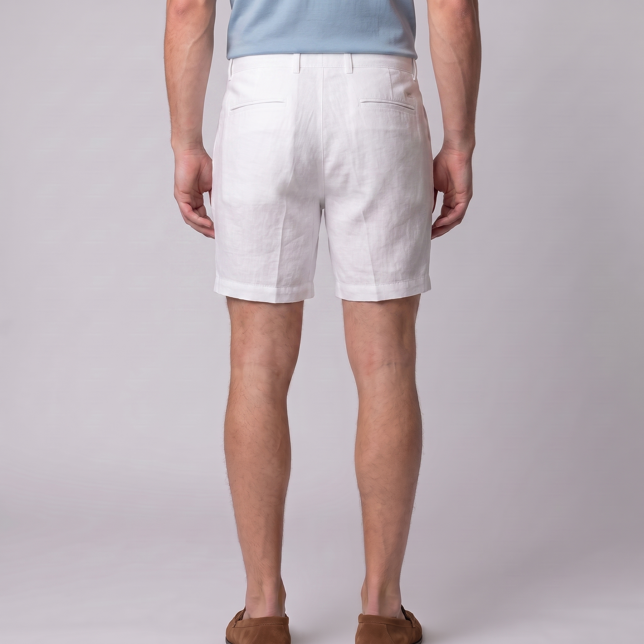 Men's Classic Linen Shorts with Pockets