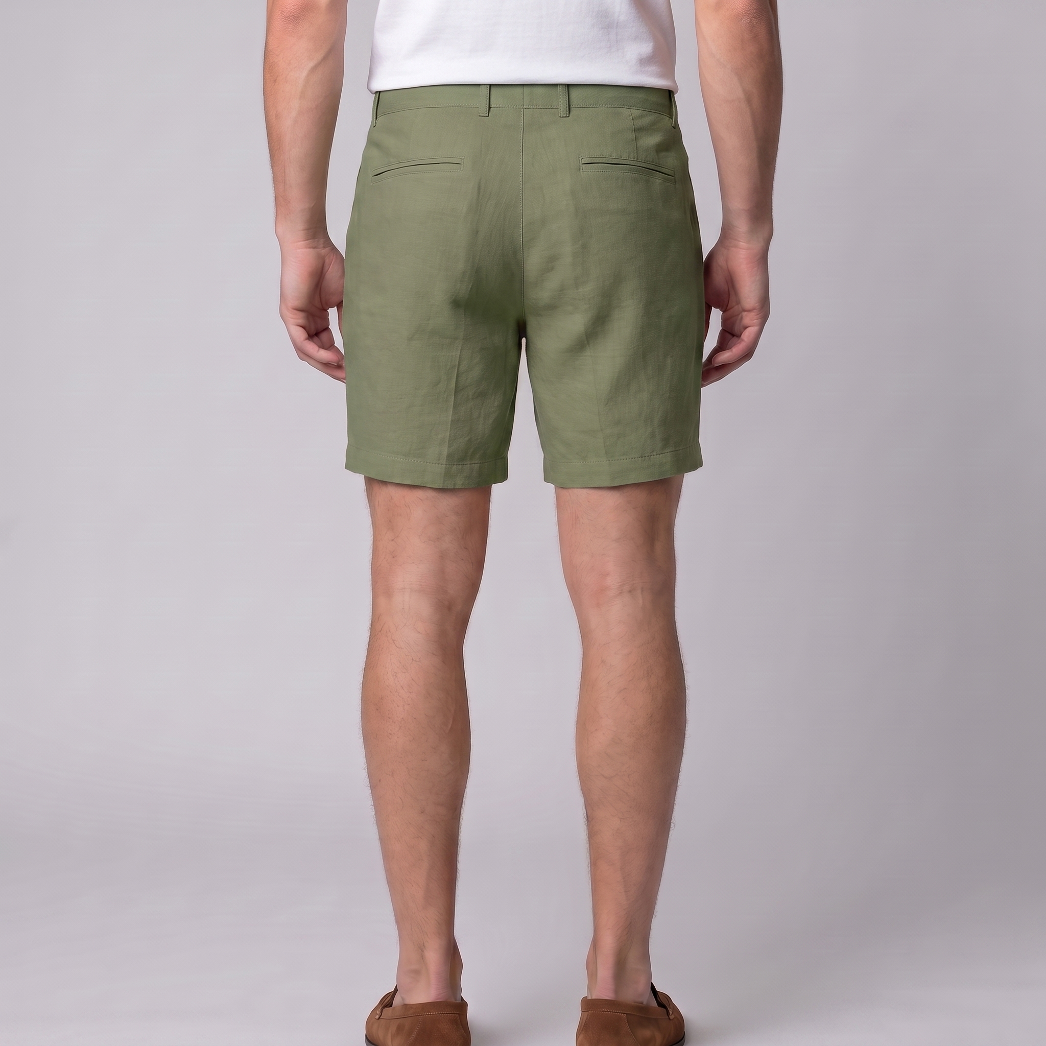 Men's Classic Linen Shorts with Pockets