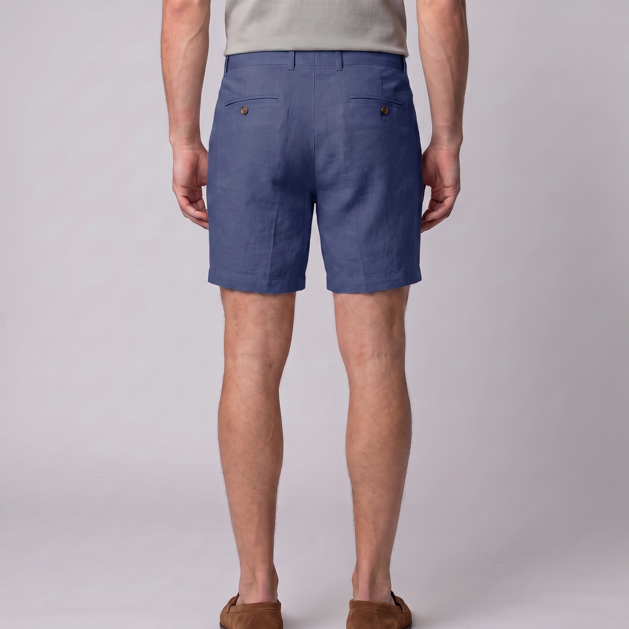 Men's Classic Linen Shorts with Pockets