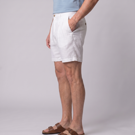 Men's Classic Linen Shorts with Pockets