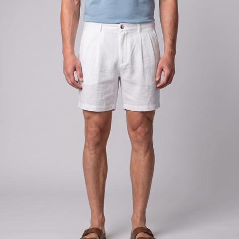 Men's Classic Linen Shorts with Pockets