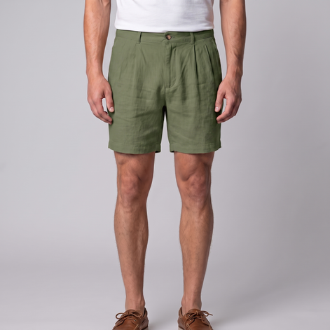 Men's Classic Linen Shorts with Pockets