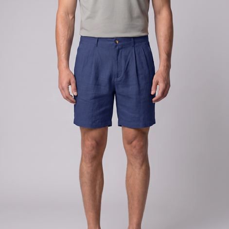 Men's Classic Linen Shorts with Pockets
