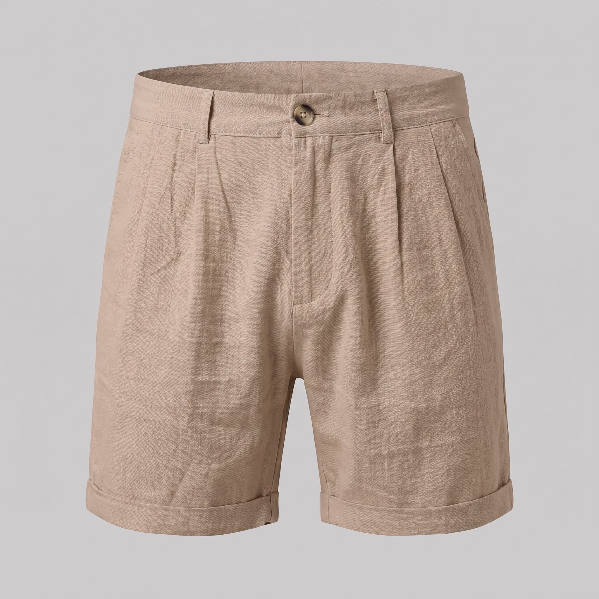 Men's Classic Linen Shorts with Pockets