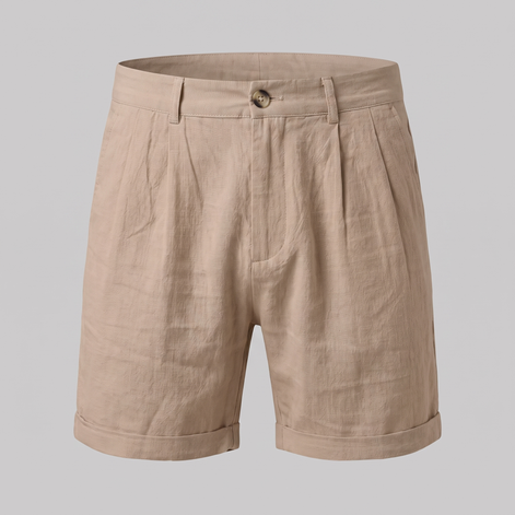 Men's Classic Linen Shorts with Pockets