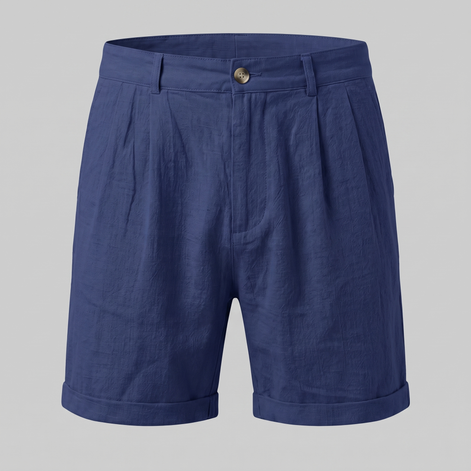 Men's Classic Linen Shorts with Pockets