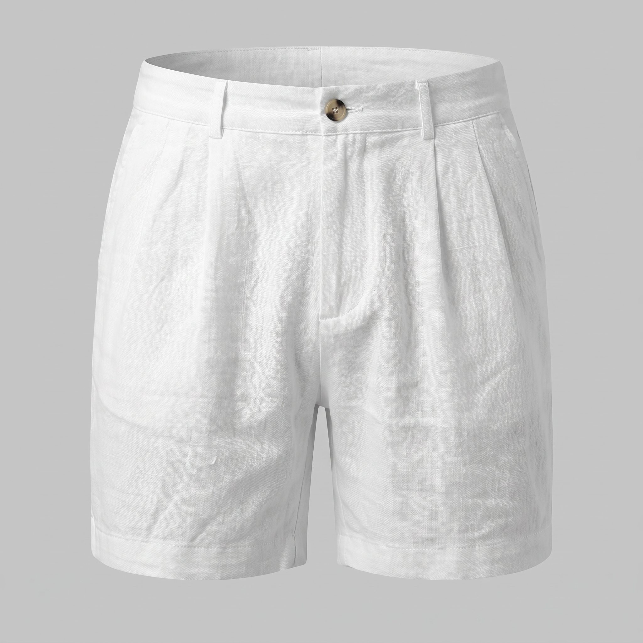 Men's Classic Linen Shorts with Pockets