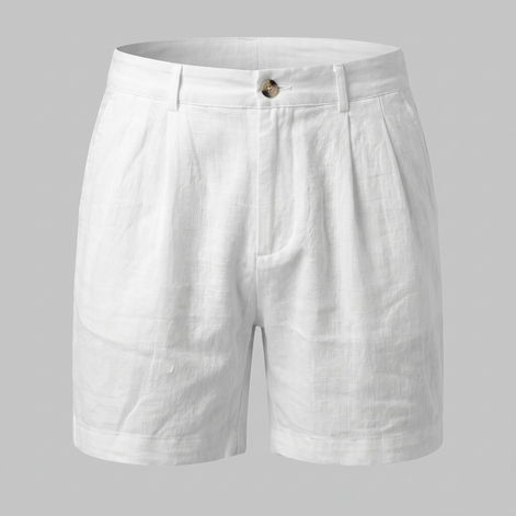 Men's Classic Linen Shorts with Pockets