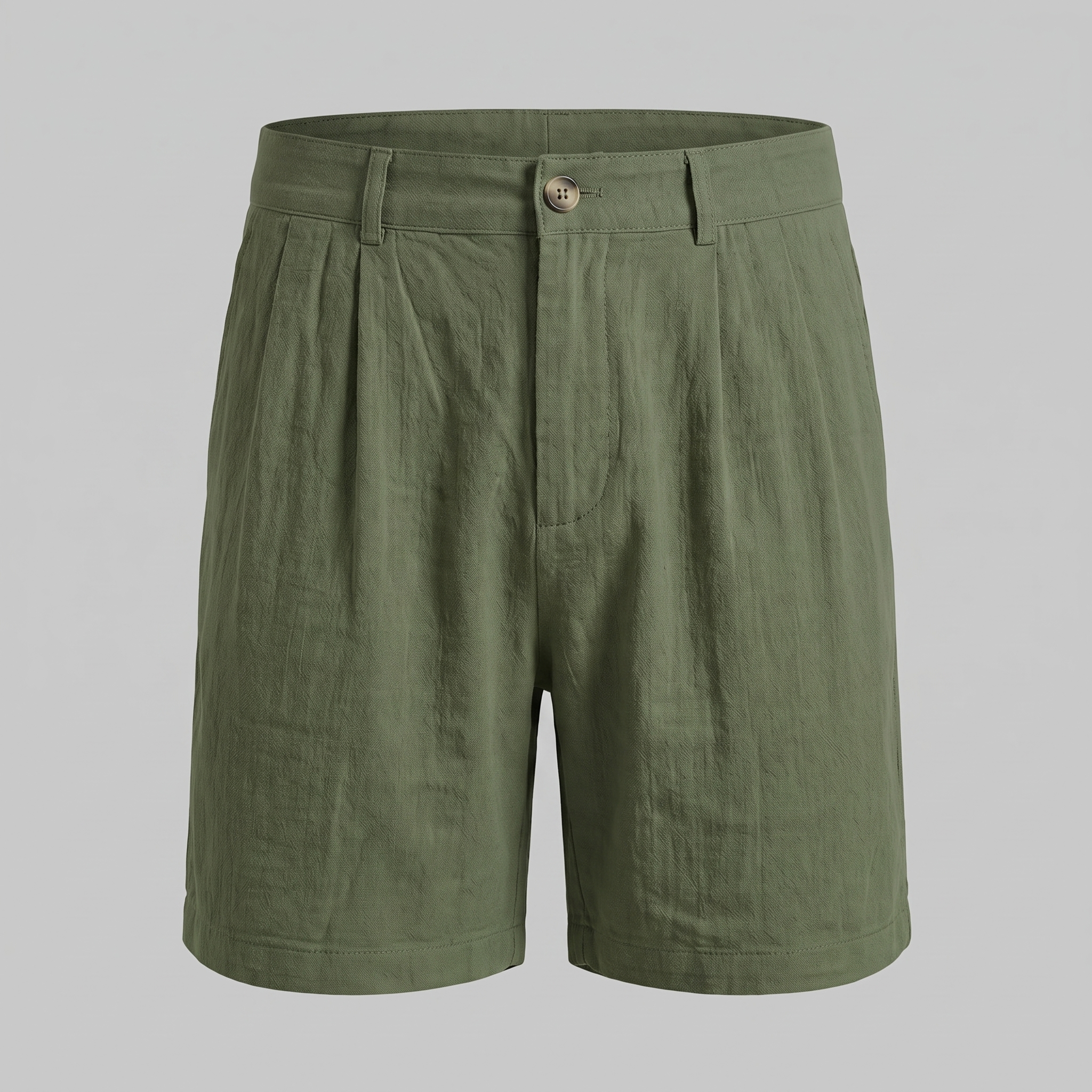 Men's Classic Linen Shorts with Pockets