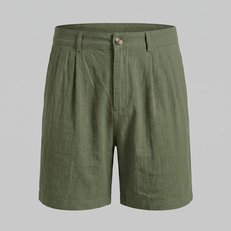 Men's Classic Linen Shorts with Pockets