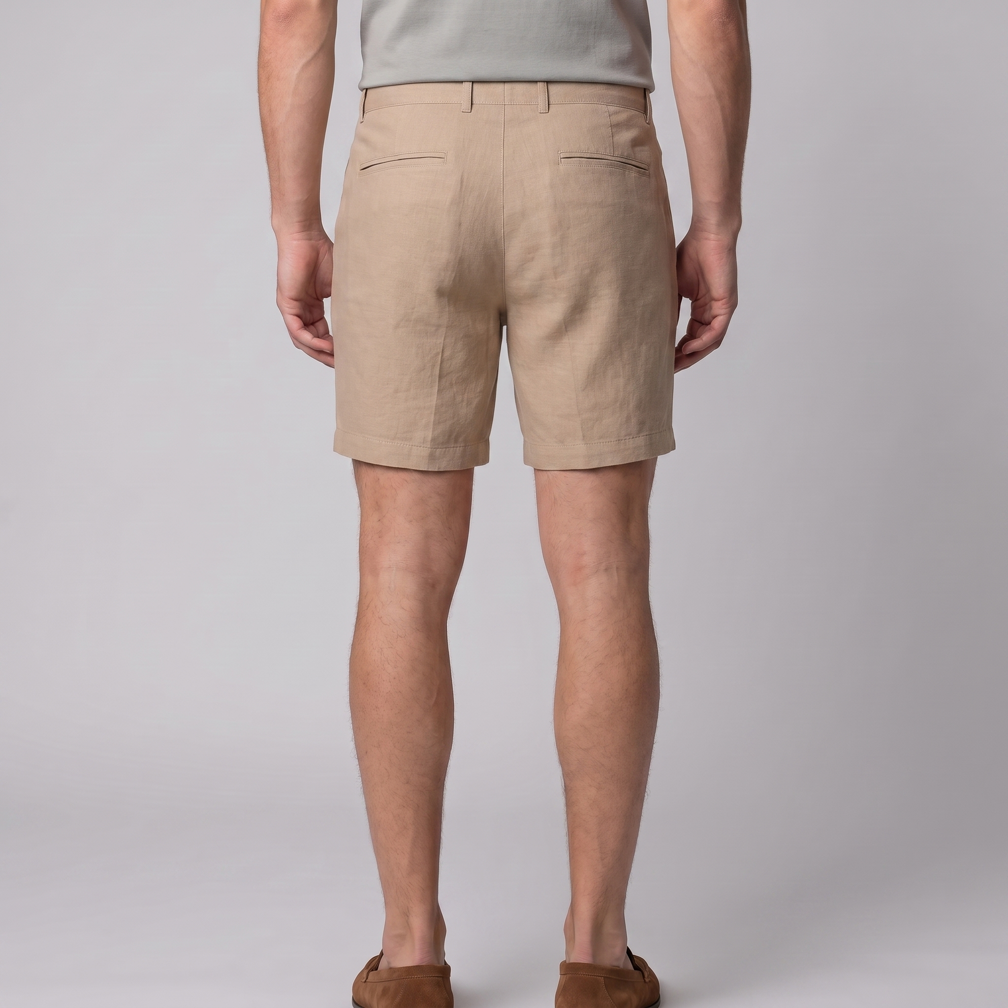 Men's Classic Linen Shorts with Pockets