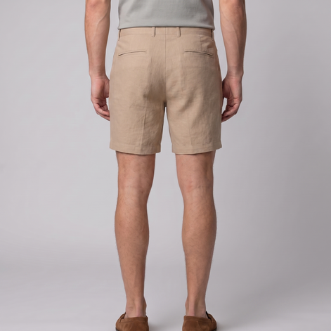 Men's Classic Linen Shorts with Pockets