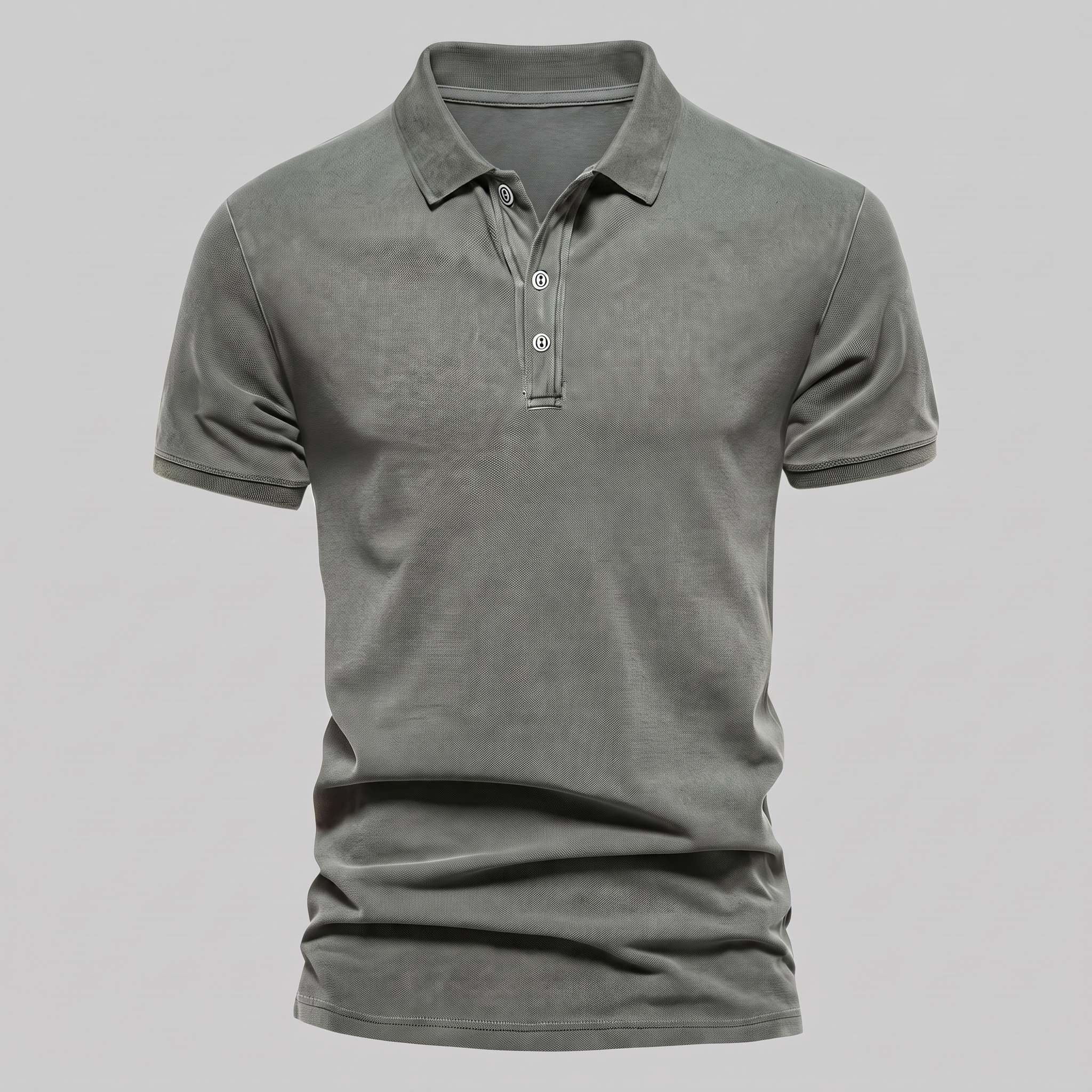 Men's Short Sleeve Polo Shirt with Structured Collar