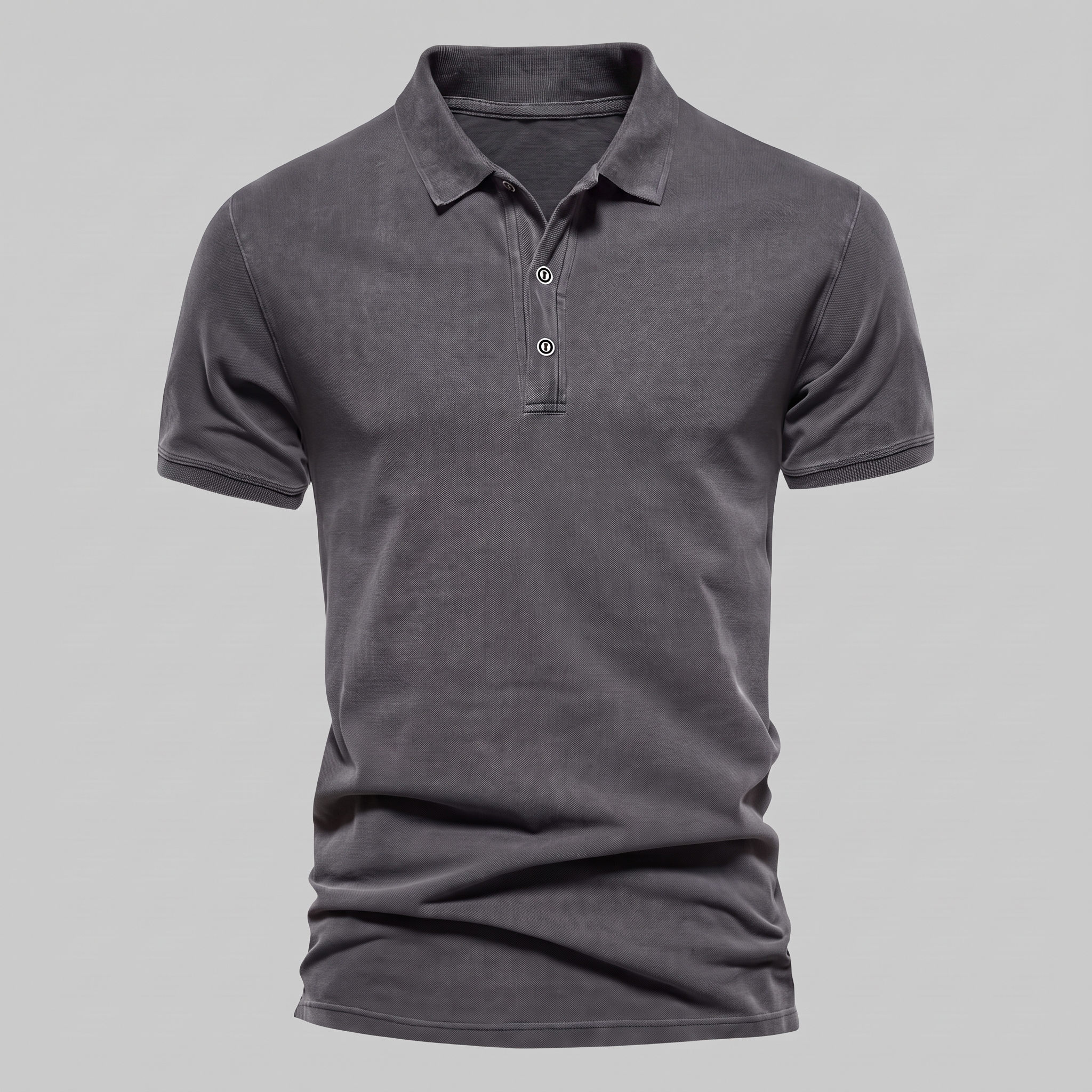 Men's Short Sleeve Polo Shirt with Structured Collar