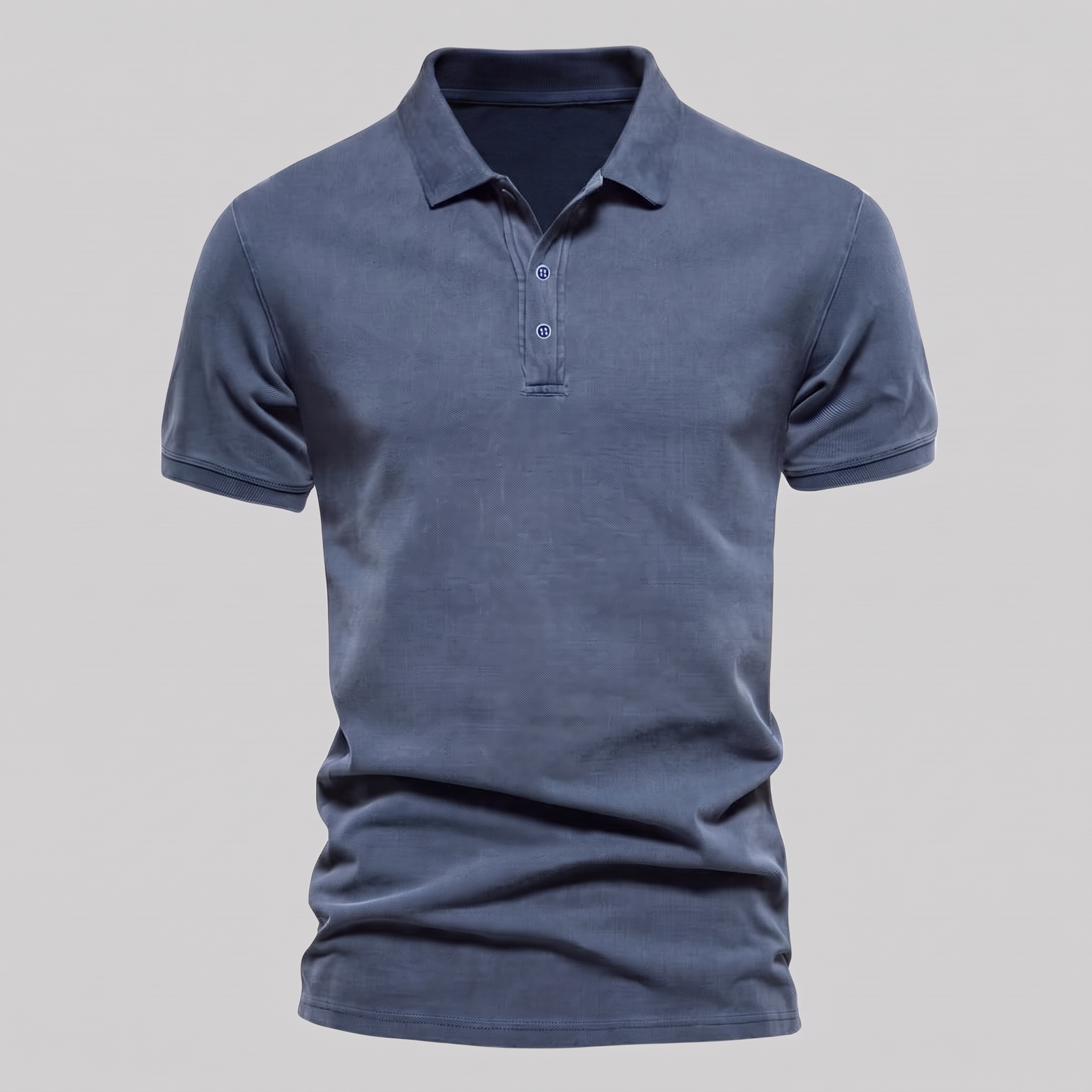 Men's Short Sleeve Polo Shirt with Structured Collar