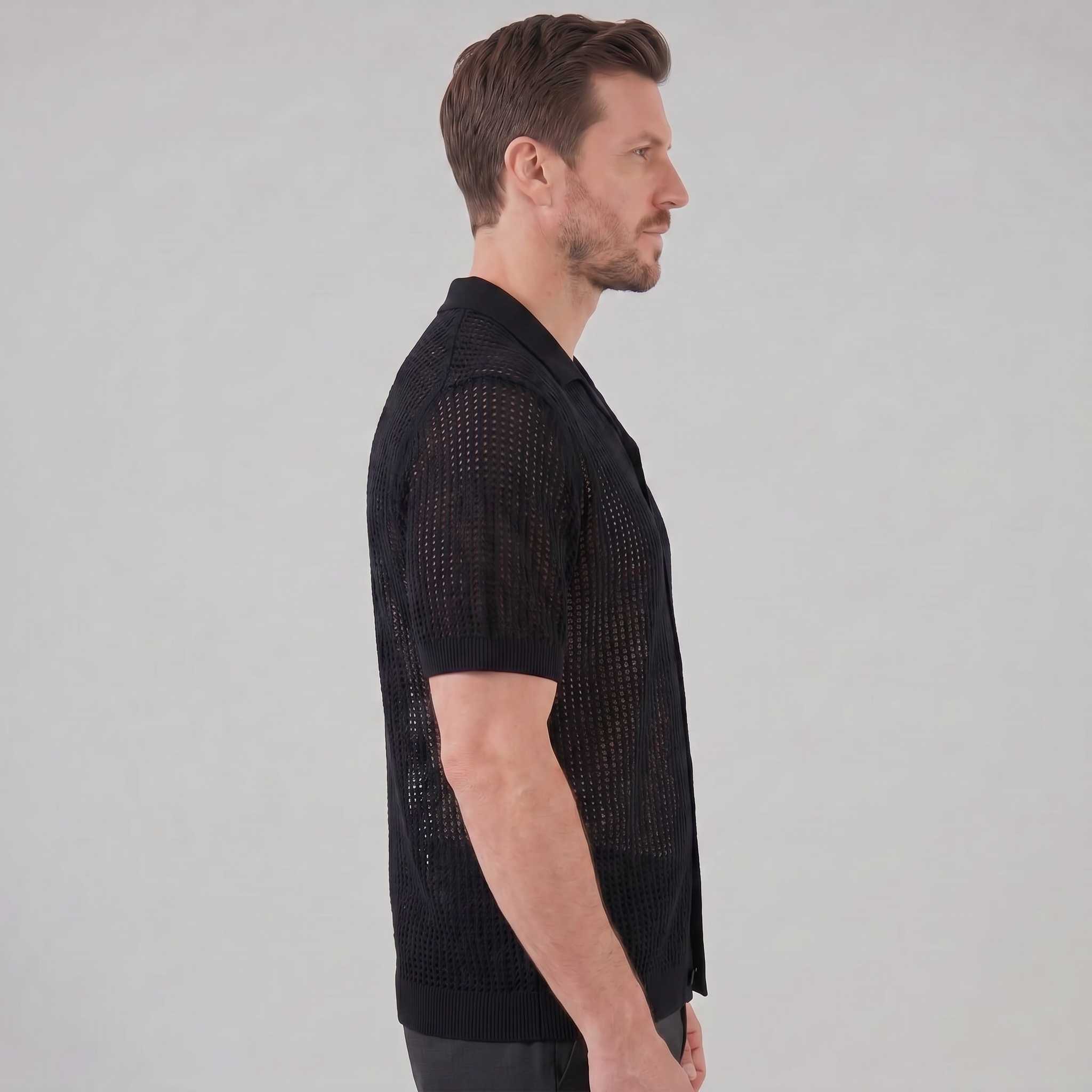 Men's Airy Knit Casual Summer Shirt