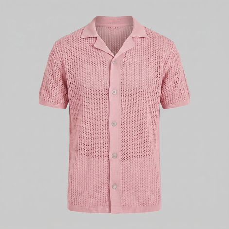 Men's Airy Knit Casual Summer Shirt