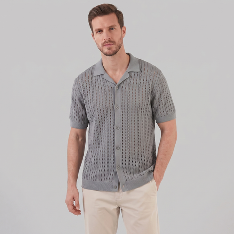 Men's Airy Knit Casual Summer Shirt