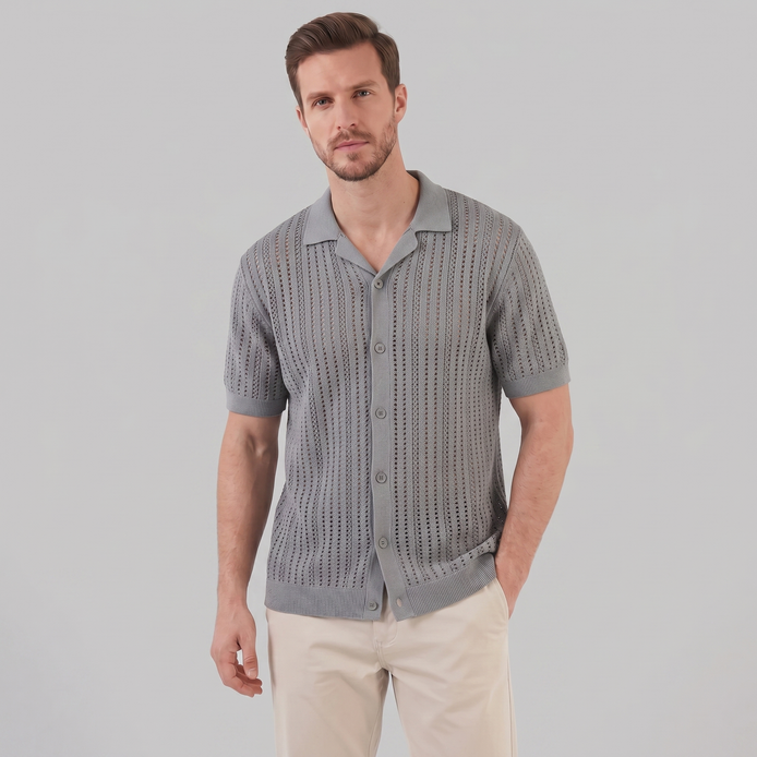 Men's Airy Knit Casual Summer Shirt